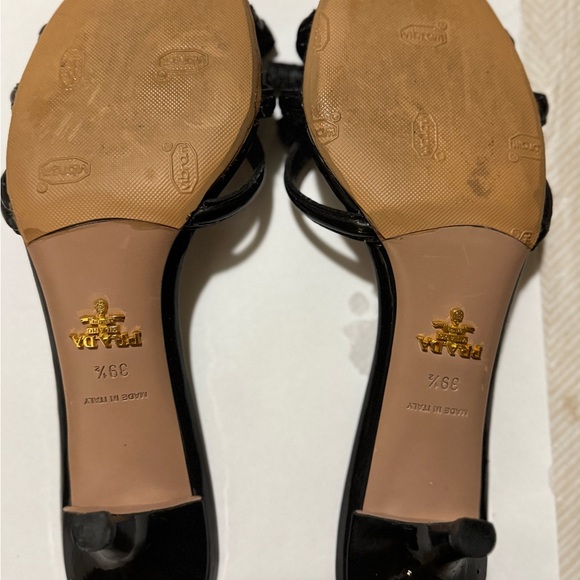 Prada Black Classic Heels with Bow Detail
